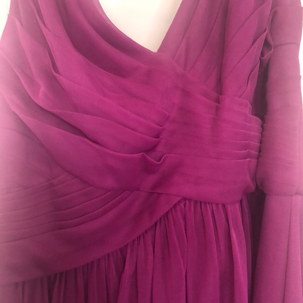 David’s Bridal Short Mesh Dress With Cowl Back - Picture 3 of 6